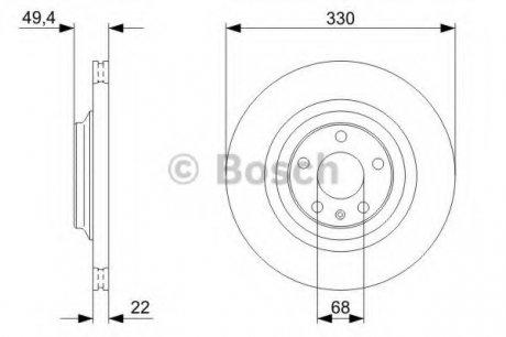 Диск гальмівний BOSCH 0 986 479 C64