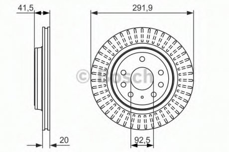 Диск гальмівний FIAT/OPEL/SAAB Croma/Signum/Vectra/9-3 \'\'R BOSCH 0 986 479 950