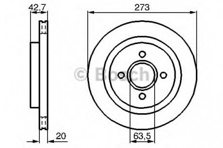 Гальмівний диск ROBERT BOSCH 0 986 478 816