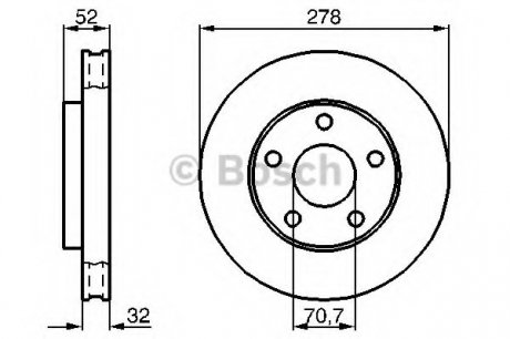 Тормозной диск BOSCH 0 986 478 486