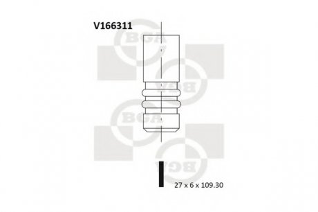 Клапан двигателя BGA V166311