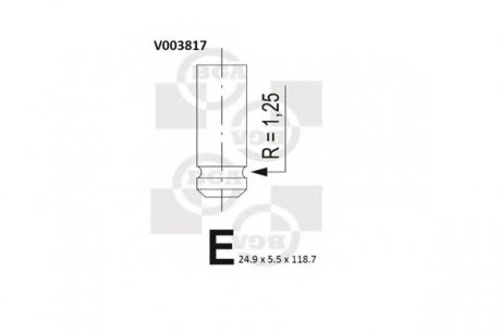 Клапан двигателя BGA V003817 (фото 1)