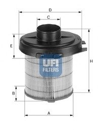 Воздушный фильтр UFI Filters 27.845.02 (фото 1)