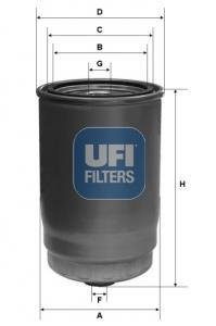 Топливный фильтр UFI Filters 24.123.00 (фото 1)