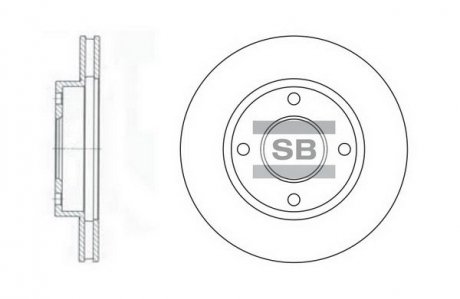 Тормозной диск SANGSIN HI-Q SD3027