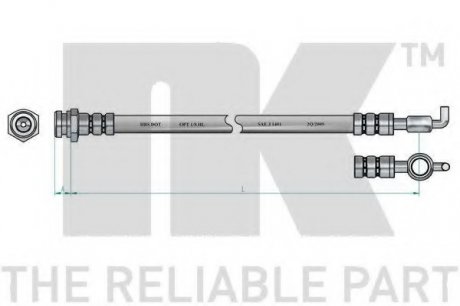 Шланг тормозной NK 853215