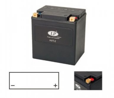 Аккумулятор для двигателей V-TWIN,12V,30Ah,CCA400,дл.:169,ш.:131,в.:174-запечатан, установка в не в LP BATTERY YUASA HVT-2
