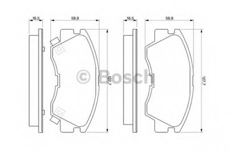 Тормозные колодки дисковые MITSUBISHI L 300 L200 Pajero 2.5 -01 BOSCH 0986460978