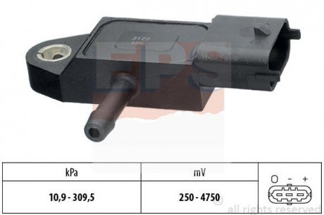 Датчик давления Ford C-max/Focus II/Mondeo IV 1.8 TDCi 100-125KM 05- EPS Facet 1993144