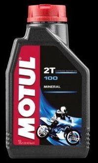 Масло для 2-х тактних двигунів минеральное 2T Moto Mix 100 1L Motul 104024 (фото 1)