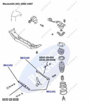Сайлентблок рычага (заднего) Mazda 323/626 (внутренний) BELGUM PARTS BG1102 (фото 1)