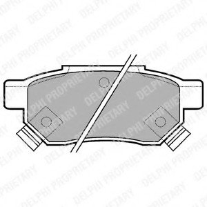 Тормозные колодки дисковые HONDA Civic Coupe "99>> запчастини Delphi LP625 (фото 1)