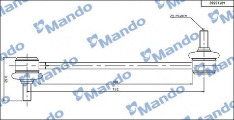 Стійка стабілізатора CHEVROLET Lacetti/Nubira "R "03-"08 + Mando SLD0003 (фото 1)