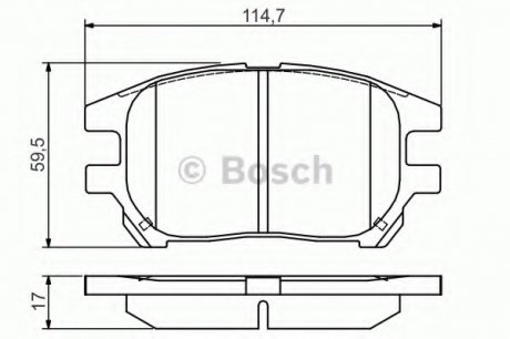 Тормозные колодки дисковые Lexus RX300 U1 2001-2003 F BOSCH 0986495140 (фото 1)