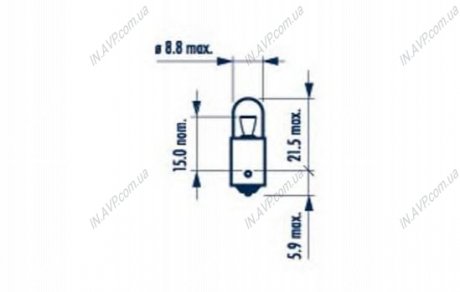 Лампа автомобильная щитка приборов, габаритов с цоколем 24V4W NARVA 17141