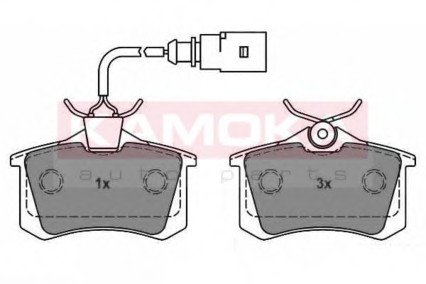 Тормозные колодки задние VW GOLF III, PASSAT, SHAR KAMOKA JQ1011083