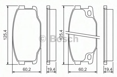 КОЛОДКИ Гальмівні Mitsubishi Canter FE Front/Rear BOSCH 0986494442