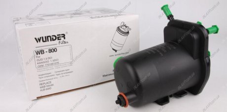 Фильтр топливный Renault Kangoo 1.5DCI (+датчик воды) WUNDER WUNDER Filter WB800