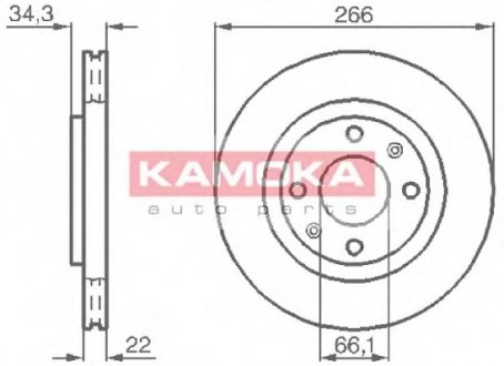 Тормозной диск передний вентилируемый CITROEN BER KAMOKA 1032280