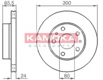 Тормозной диск передний вентилируемый CITROEN JUM KAMOKA 1031536 (фото 1)