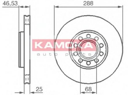 Тормозной диск передний вентилируемый SKODA SUPER KAMOKA 1033354