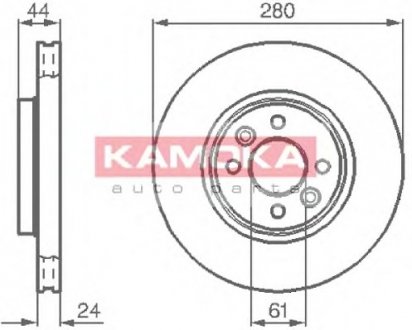 Тормозной диск передний вентилируемый, RENAULT CL KAMOKA 1032248