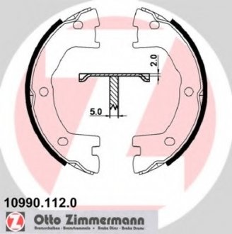 Комплект тормозных колодок ручного тормоза ZIMMERMANN 109901120