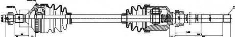 Привод в сборе PEUGEOT 406 1.6-1.9D 95-04 прав. +ABS GSP GSP AUTOMOTIVE 245020