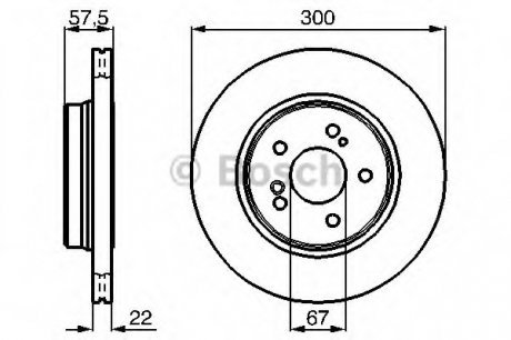 Тормозной диск MERCEDES W210 5,0AMG R "96-"97 BOSCH 0986478793