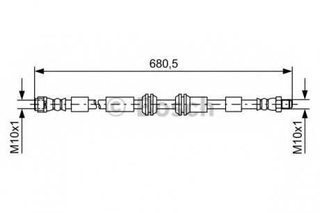 Тормозной шланг MB GL/GLE/GLS/M-Clesse \\F BOSCH 1987481734 (фото 1)