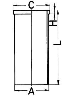 Гильза цилиндра MB OM616/617 2,4D-3,0D Kolbenschmidt 88681190 (фото 1)