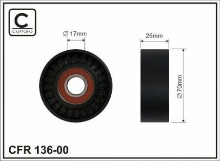 Натяжнитель ремня Peugeot Boxer 3.0 Hdi 04.06- Caffaro 13600 (фото 1)