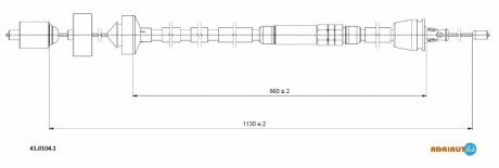Трос зчеплення Renault/Laguna 2.0, 98- Adriauto 41.0104.1