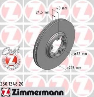 Тормозной диск FORD TRANSIT 00-06 ZIMMERMANN 250134820