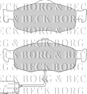 Комплект дисковых тормозных колодок Borg & Beck BBP1408 (фото 1)