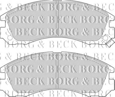 Комплект дисковых тормозных колодок Borg & Beck BBP1449 (фото 1)