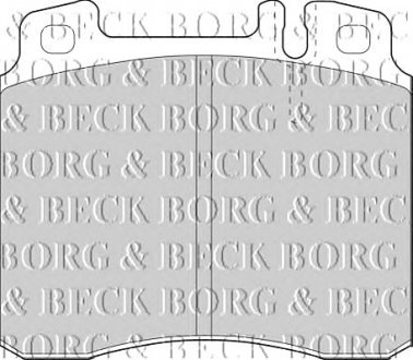 Комплект дисковых тормозных колодок Borg & Beck BBP1464 (фото 1)