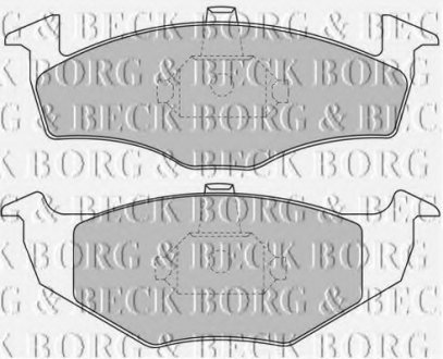 Комплект дисковых тормозных колодок Borg & Beck BBP1471 (фото 1)