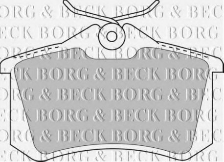 Комплект дисковых тормозных колодок Borg & Beck BBP1512 (фото 1)