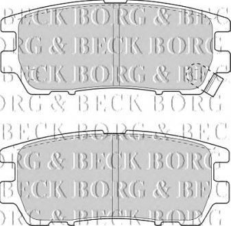 Комплект дисковых тормозных колодок Borg & Beck BBP1582 (фото 1)