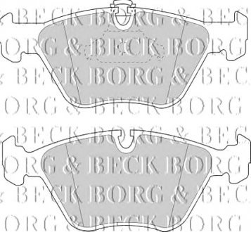 Комплект дисковых тормозных колодок Borg & Beck BBP1590 (фото 1)