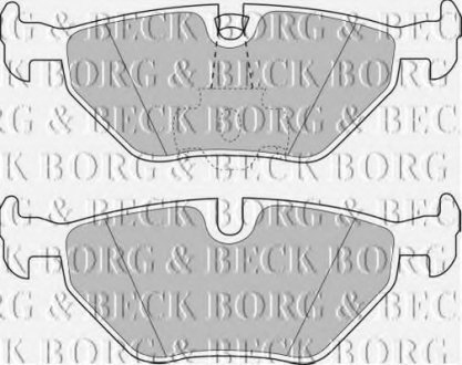 Комплект дисковых тормозных колодок Borg & Beck BBP1591 (фото 1)