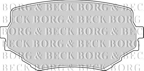 Комплект дисковых тормозных колодок Borg & Beck BBP1597 (фото 1)