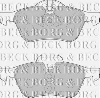 Комплект дисковых тормозных колодок Borg & Beck BBP1726 (фото 1)