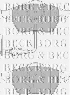 Комплект дисковых тормозных колодок Borg & Beck BBP1734 (фото 1)