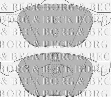 Комплект дисковых тормозных колодок Borg & Beck BBP1864
