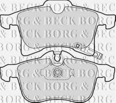 Комплект дисковых тормозных колодок Borg & Beck BBP1875 (фото 1)