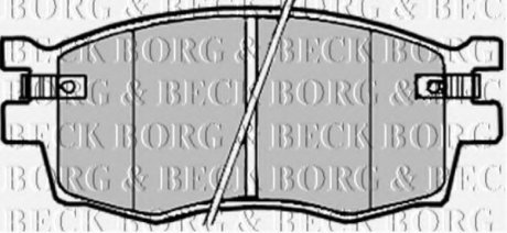 Комплект дисковых тормозных колодок Borg & Beck BBP1923 (фото 1)