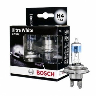 Лампа Ultra White 4200K H4 бокс 2 шт. BOSCH 1987301181