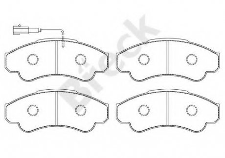 Комплект дисковых тормозных колодок BRECK 239190070310